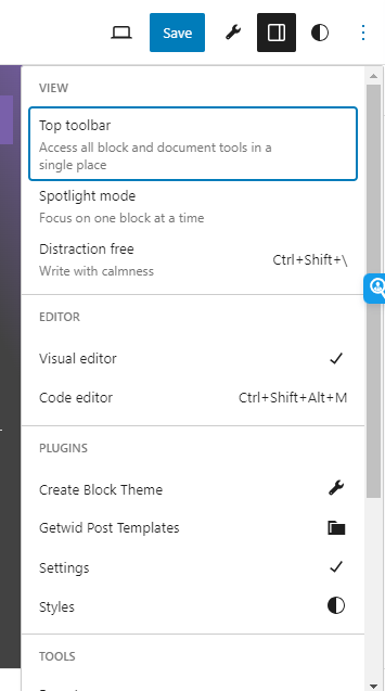 creating wordpress block template