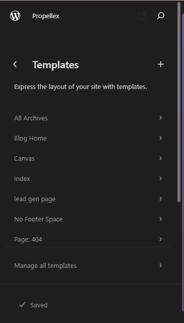 create wordpress block templates