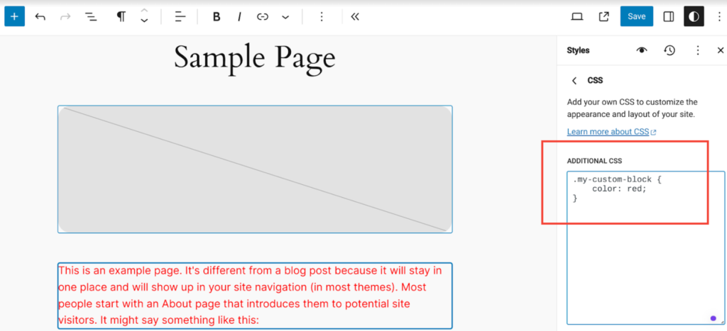 Adding Custom CSS in WordPress Site Editor