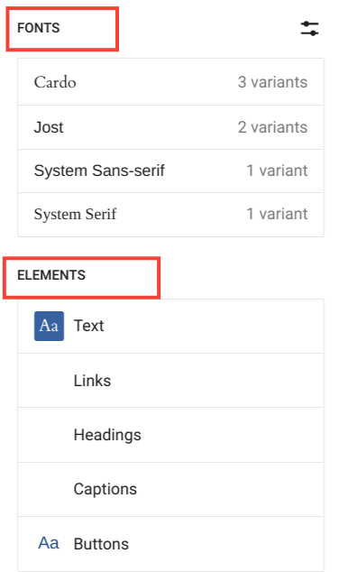 Typography in Global Styles