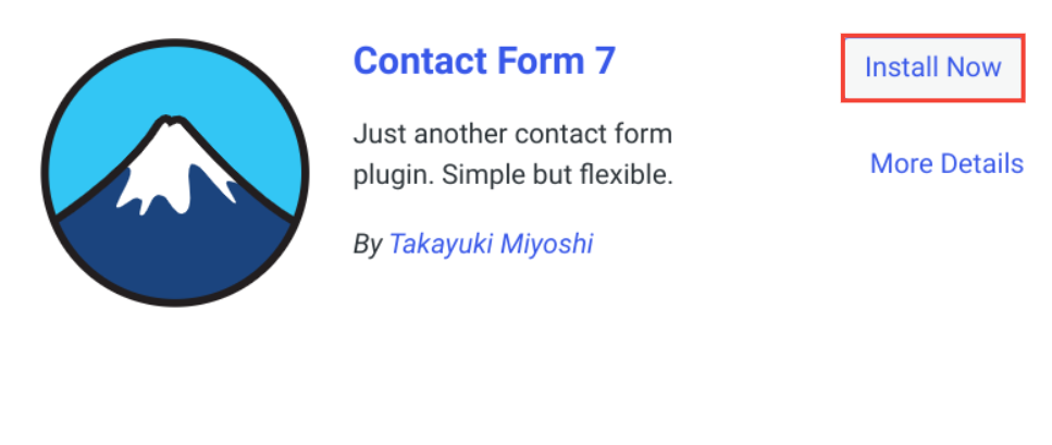 Install Contact Form 7 Plugin