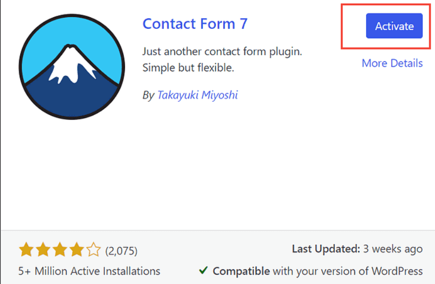 Install Contact Form 7 Plugin