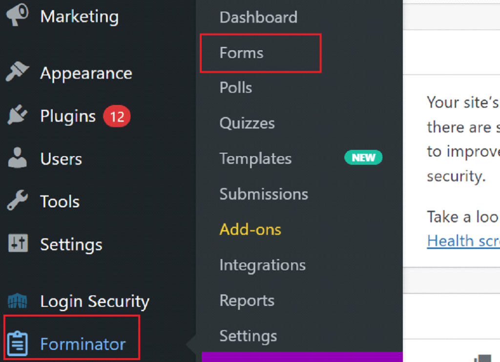 Access Forminator Forms