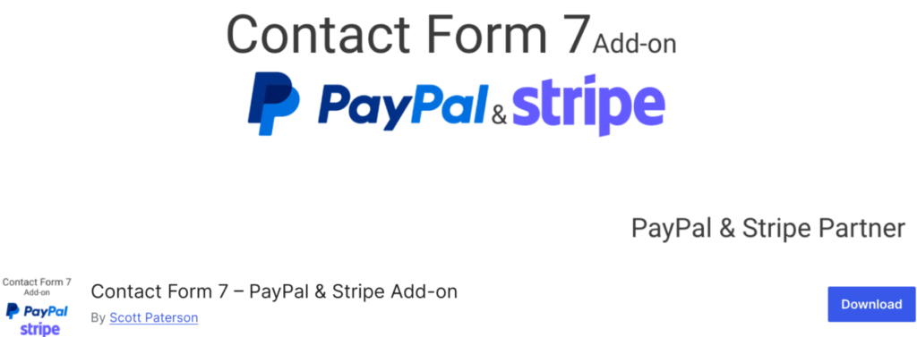 Contact Form 7 – PayPal & Stripe Add-on