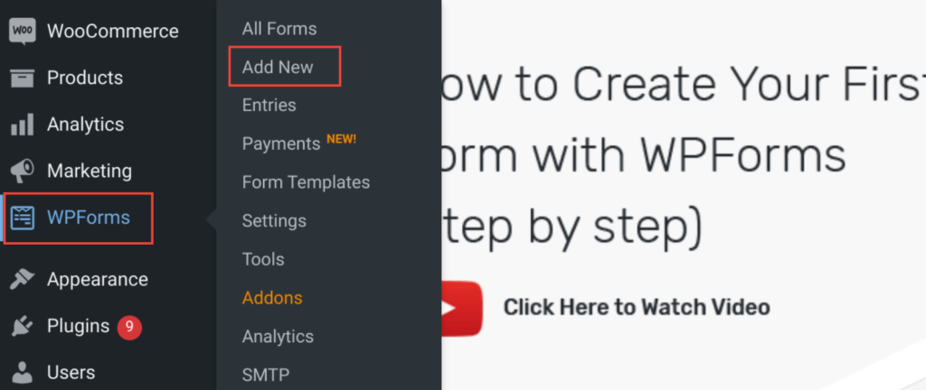 Create new contact form