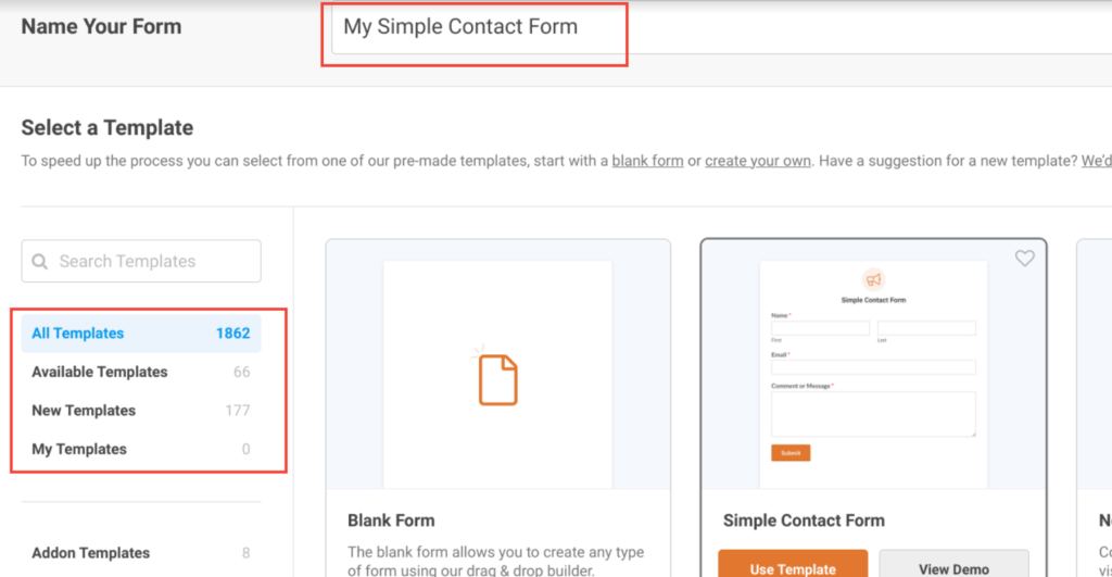 Set up contact form