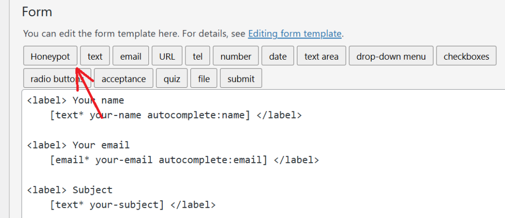 Honeypot option in Contact Form 7