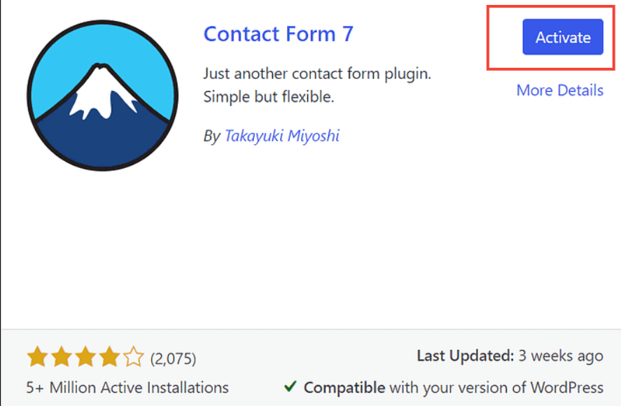 Install the Contact Form 7 Plugin