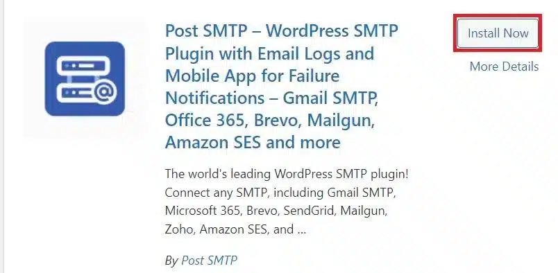 Install the Post SMTP WordPress Plugin