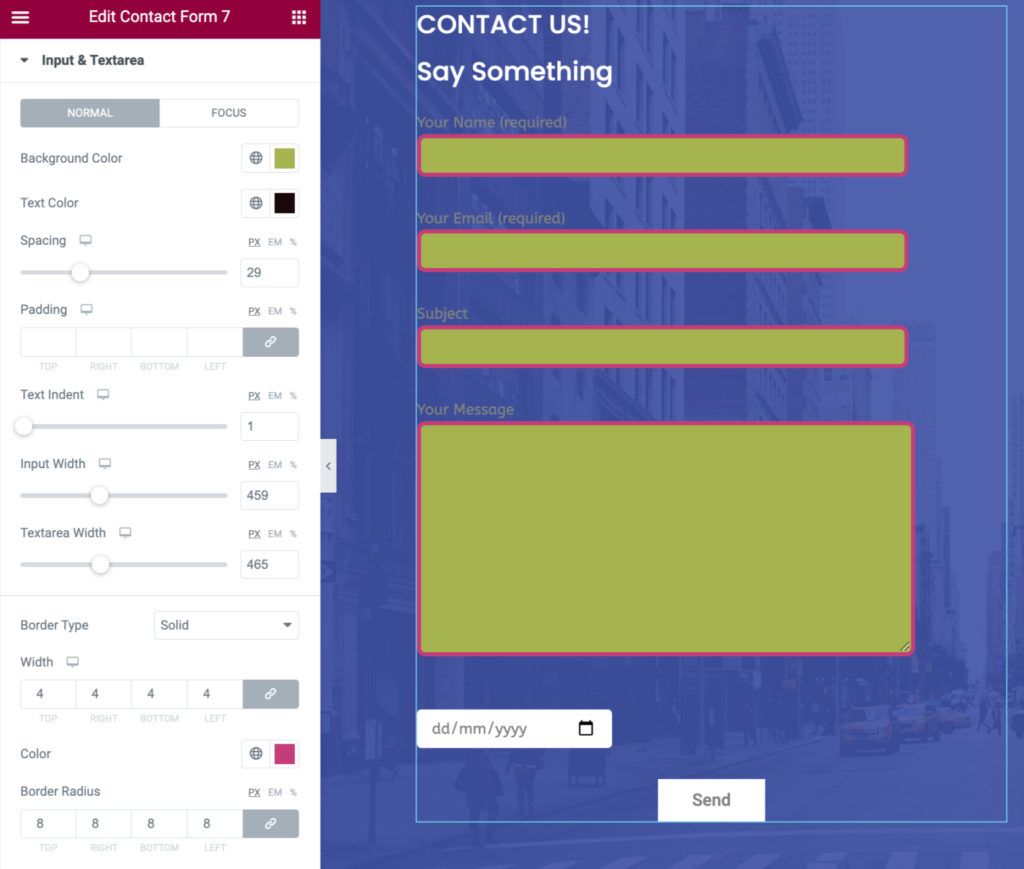 Customize Input Fields and Textareas