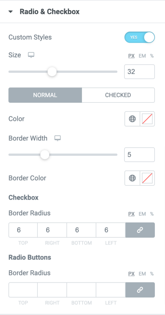 Customize Radio Buttons and Checkboxes