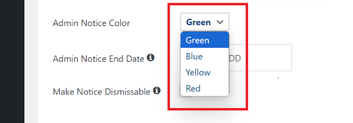 Select a Notice Color