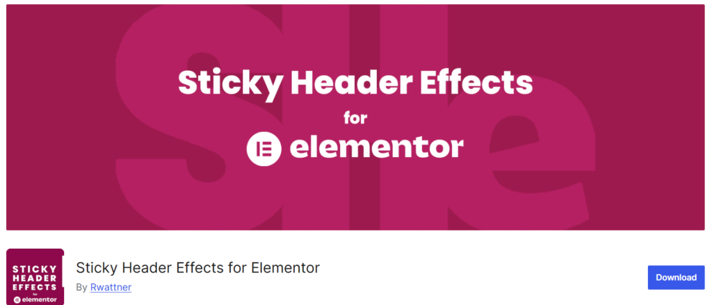 Sticky Header Effects for Elementor